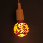 Лампа светодиодная декоративная "Снежинки" G80, желтая, 1,4 Вт, 220 В, ТЕПЛО-БЕЛЫЙ - Фото 3
