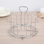 Подставка для стаканов Доляна, 19,5×19,5×15 см, цвет серый - Фото 1