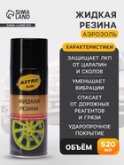 Жидкая резина Astrohim черная, аэрозоль, 520 мл, АС - 650 - Фото 1