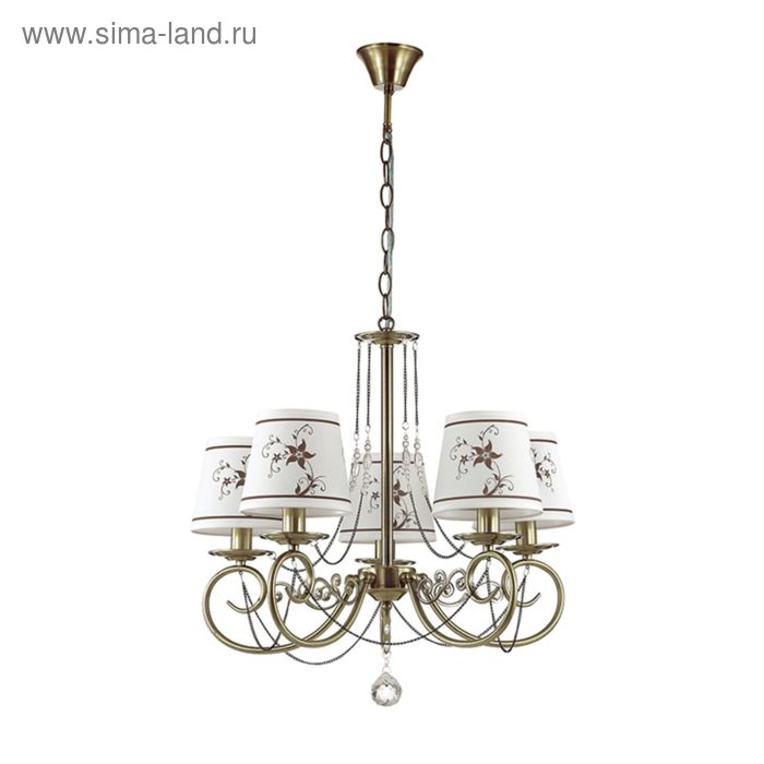 Люстра подвесная TIERRI 5x40W E14 бронза 56x56x91см - Фото 1