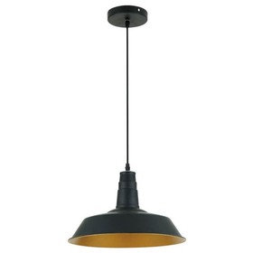 

Люстра подвес KASL 1x60W E27, чёрный, золотой 36x36 см
