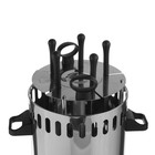 Шашлычница электрическая WILLMARK OC-288, 1000 Вт, 5 шампуров, серебристая - Фото 6