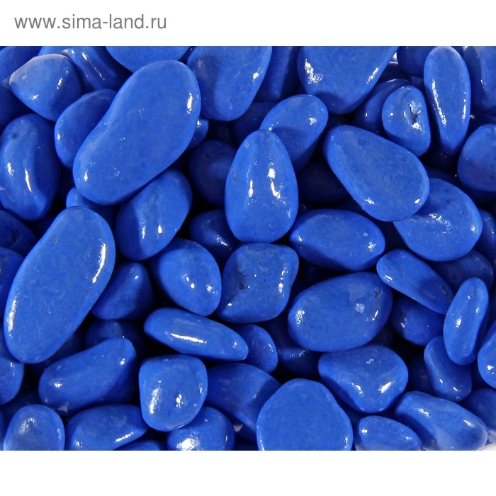 Грунт-галька голубой для декора 5-10 мм 350 гр. - Фото 1