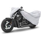 Чехол-тент для мотоциклов и скутеров 203 х 89 х 119 см (М), серебряный - Фото 2