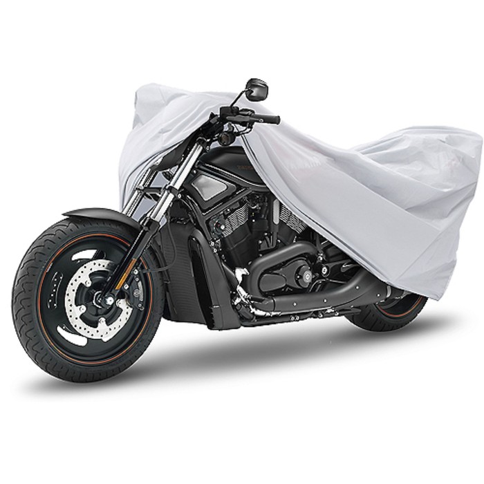 Чехол-тент для мотоциклов и скутеров 246 х 104 х 127 см (XL), серебряный - Фото 1