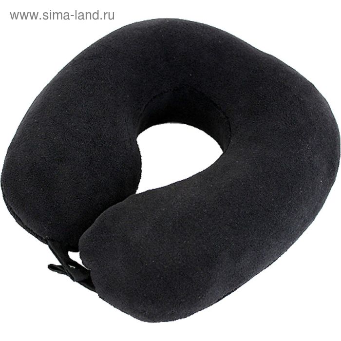 Подушка автомобильная, для шеи, "Делюкс", чёрная, с микро-шариками из полиэтилена - Фото 1