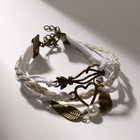 Браслет кожа «Магия знаков» кошечка, L=17 см, белый - Фото 1