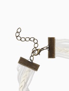 Браслет кожаный «Сердце, кошка и крылья», L=17 см, белый - Фото 6