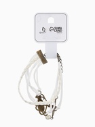 Браслет кожаный «Сердце, кошка и крылья», L=17 см, белый - Фото 7