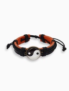 Браслет кожа «Новый день» инь-ян, чёрно-коричневый, 6 см - Фото 1