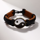 Браслет кожа «Новый день» инь-ян, чёрно-коричневый, 6 см - Фото 10