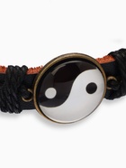 Браслет кожа «Новый день» инь-ян, чёрно-коричневый, 6 см - Фото 4