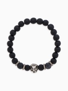 Браслет из бусин унисекс «Лава. Лев», d=7 см, чёрный с серебристым - Фото 1