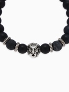 Браслет из бусин унисекс «Лава. Лев», d=7 см, чёрный с серебристым - Фото 3