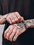 Браслет унисекс «Лава», лев, d=7 см, чёрный с серебром - Фото 4