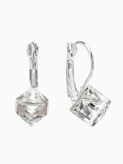 Серьги со стразами «Радужный день» кубик, МИКС