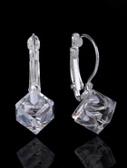 Серьги со стразами «Радужный день» кубик, МИКС  (артикул 2531478)  большой выбор товаров оптом и в розницу по низким ценам с доставкой