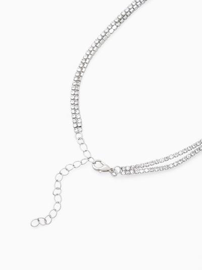 Набор 2 предмета: серьги, колье «Жаклин» дуэт, капля, цвет бело-изумрудный в серебре, 45см