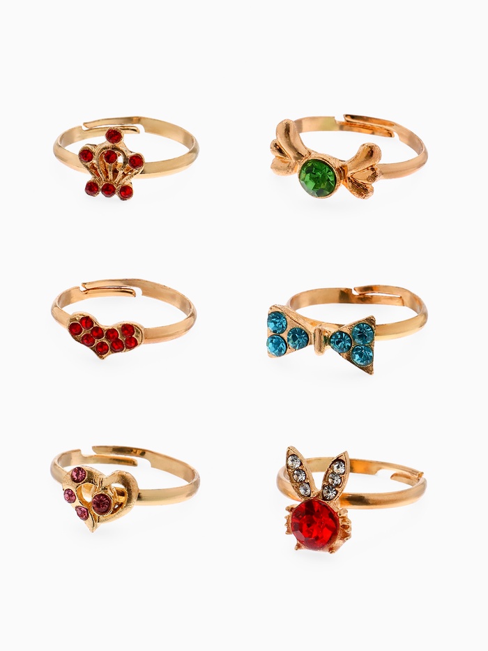 Кольцо «Выбражулька. Стразы», форма МИКС, МИКС в золоте