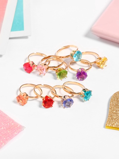 Кольцо «Выбражулька. Стразы», крупные, МИКС