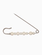 Булавка «Жемчужная дорожка», 8 см (+ - 0.5 см), белая в серебре - Фото 1