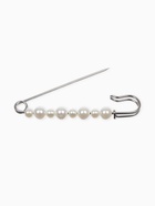 Булавка «Жемчужная дорожка», 8 см (± 0.5 см), белая в серебре - Фото 1