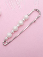 Булавка «Жемчужная дорожка», 8 см (+ - 0.5 см), белая в серебре - Фото 7