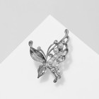 Брошь «Бабочка» с жемчужным крылом, цвет белый в серебре - Фото 2