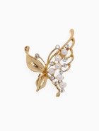 Брошь «Бабочка» с жемчужным крылом, цвет белый в золоте - Фото 1