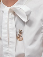 Брошь «Кошка» грациозная, цветная в золоте - Фото 2