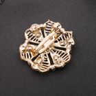 Брошь «Цветы хрустальные» форма МИКС, цвет белый в золоте - Фото 2