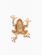 Брошь «Лягушка» путешественница, цвет зелёный в золоте - Фото 4