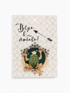 Брошь «Лягушка» путешественница, цвет зелёный в золоте - Фото 5