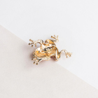 Брошь «Лягушка» путешественница, цвет красный в золоте - Фото 4