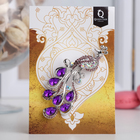 Брошь «Жар-птица» волшебная, цвет фиолетовый в серебре - Фото 1