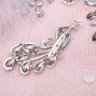 Брошь «Жар-птица» волшебная, цвет морской в серебре - Фото 2