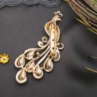 Брошь «Жар-птица» волшебная, цвет изумрудный в золоте - Фото 2