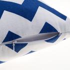 Чехол на подушку "Этель" Дарси цв.синий 43*43 см - Фото 4