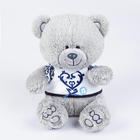 Мягкая игрушка "Медвежонок Ники в футболке с синим орнаментом" музыкальная - Фото 1