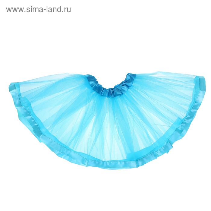Карнавальная юбка двухслойная, цвет синий - Фото 1