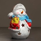 Фигура - подсвечник на 1 свечу «Снеговик с подарками», с блёстками, 45 см - Фото 2