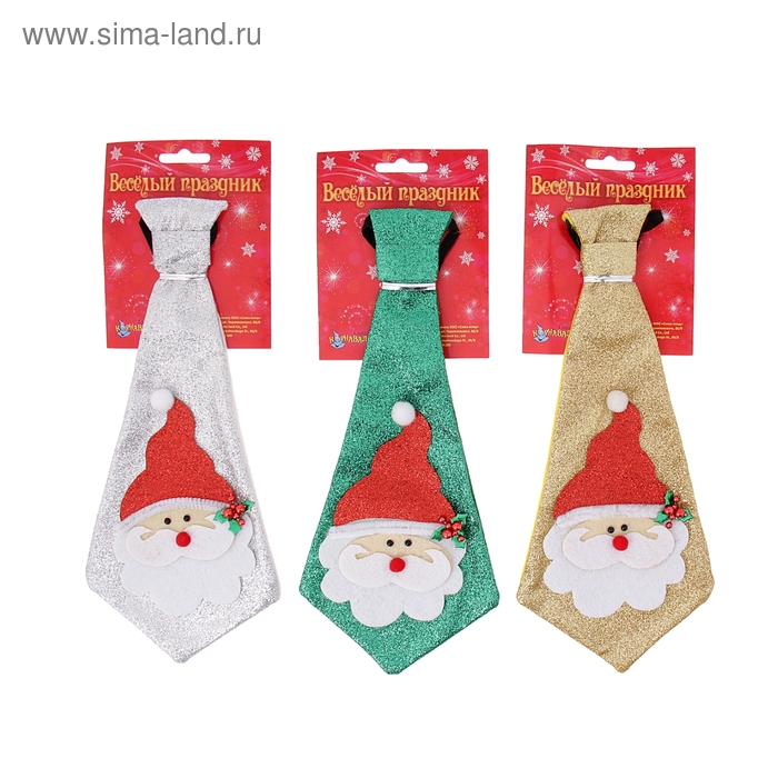 Карнавальный галстук «Дед Мороз», цвета МИКС - Фото 1