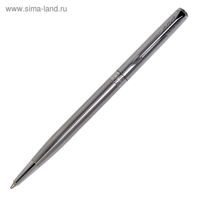 Ручка шариковая Parker Sonnet Core Slim Stainless Steel CT M, корпус серебристый матовый, чёрные чернила (1931513) - Фото 1