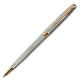 {{photo.Alt || photo.Description || 'Ручка шариковая Parker Sonnet Core Stainless Steel GT M, корпус серебристый матовый/ золото, чёрные чернила (1931507)'}}