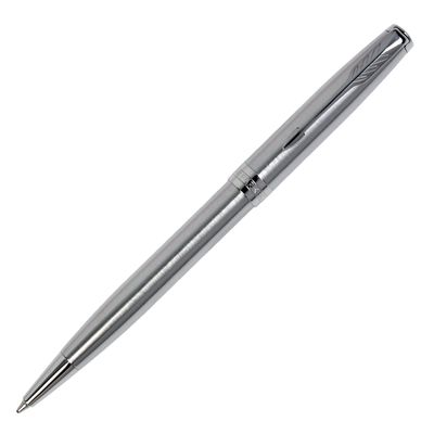 Ручка шариковая Parker Sonnet Core Stainless Steel CT M, корпус серебристый матовый, чёрные чернила (1931512)