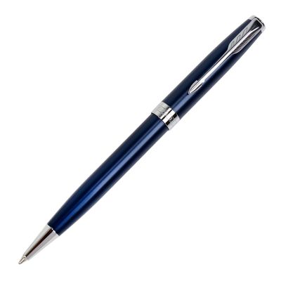 Ручка шариковая Parker Sonnet Core LaqBlue CT M, корпус синий матовый/ хром, чёрные чернила (1931536)