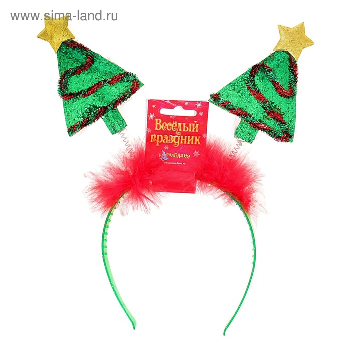 Карнавальный ободок «Ёлочки» - Фото 1