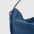 Сумка женская на кнопке, 1 отдел, наружный карман, длинный ремень, цвет синий - Фото 4
