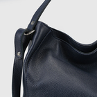 Сумка женская на кнопке, 1 отдел, наружный карман, длинный ремень, цвет тёмно-синий - Фото 4