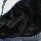 Сумка женская на кнопке, 1 отдел, наружный карман, длинный ремень, цвет тёмно-синий - Фото 5